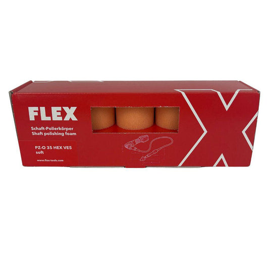 Esponja de pulido Flex PZ-O 35 HEX VE5 naranja, paquete de 5