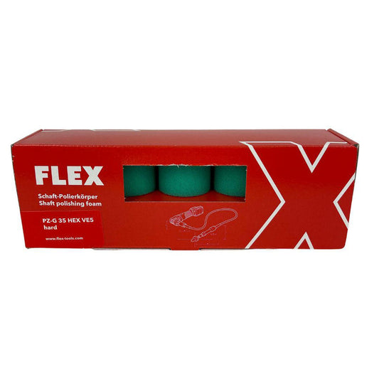 Esponja de pulido Flex PZ-G 35 HEX VE5 verde, paquete de 5