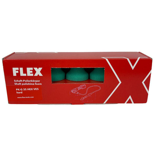 Esponja de pulido Flex PK-G 35 HEX VE5 verde, paquete de 5