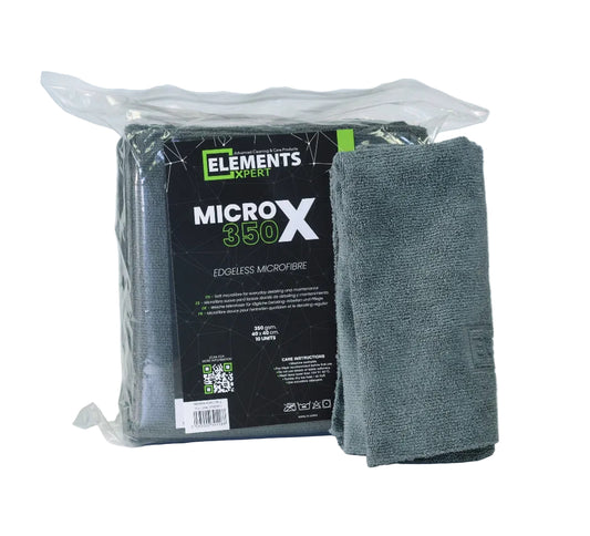 Elements Xpert MICRO X 350 | Grey | 350gsm Premium Microfibre Cloth | 10 Pack