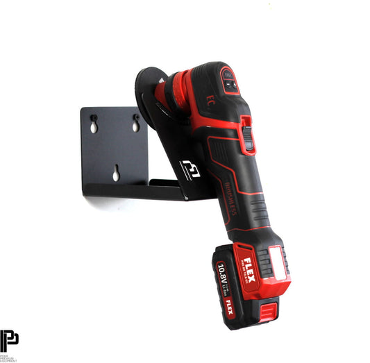 Percha Poka Premium para pulidora pequeña con práctico estante para pilas