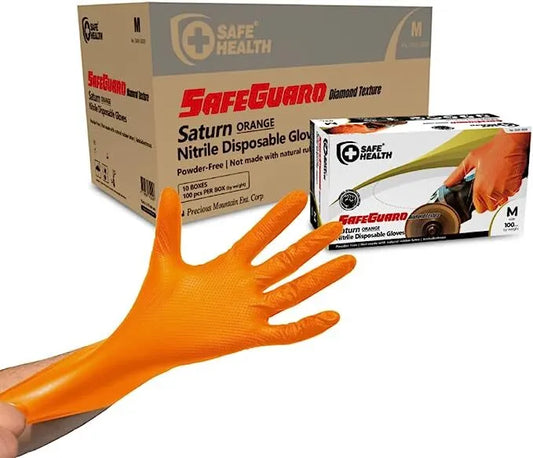 Estuche de guantes con agarre naranja SafeGuard (10 x 100 unidades)