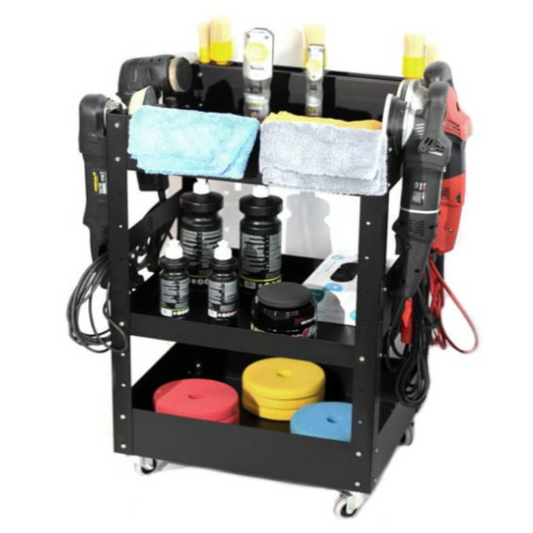 Carrito de detallado Poka Premium (Pro) con 3 estantes