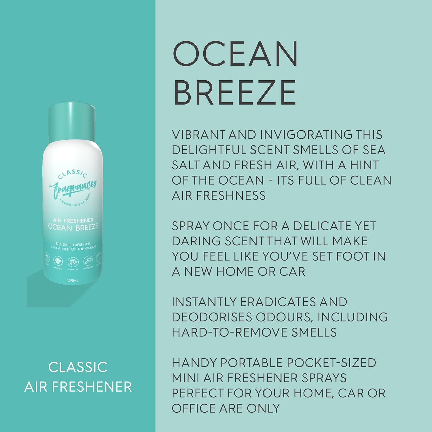 Fragancia de diseñador Ocean Breeze Mist (125 ml)