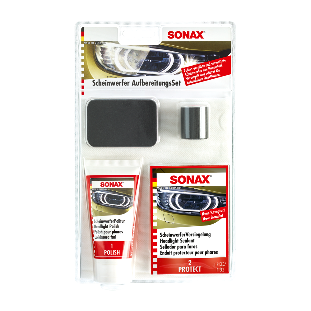 Kit de restauración de faros delanteros Sonax