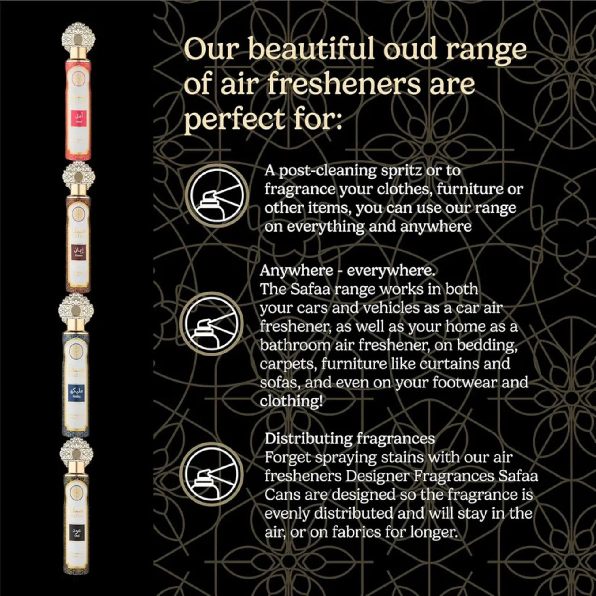 Designer Fragrances Dubai Safaa Air Fresheners 300ml Long-Lasting Fragrance Spray