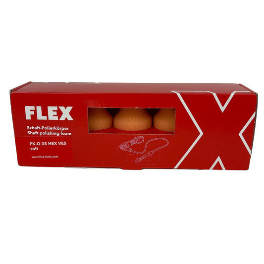 Esponja de pulido Flex PK-O 35 HEX VE5 naranja, paquete de 5