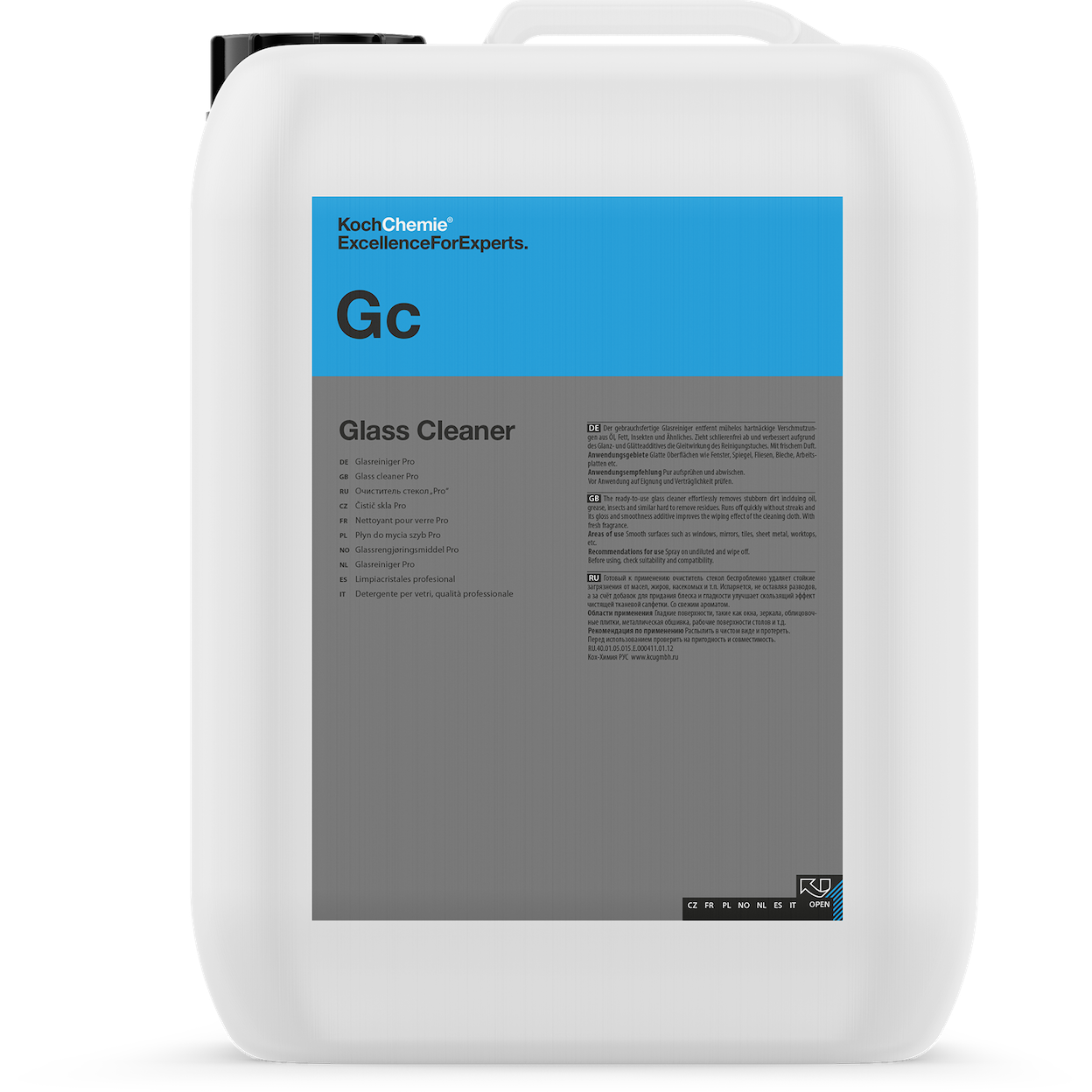 Limpiador de vidrios Koch Chemie (Gc) Pro 10L