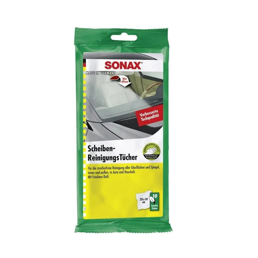Toallitas limpiadoras de cristales Sonax (paquete de 10) 
