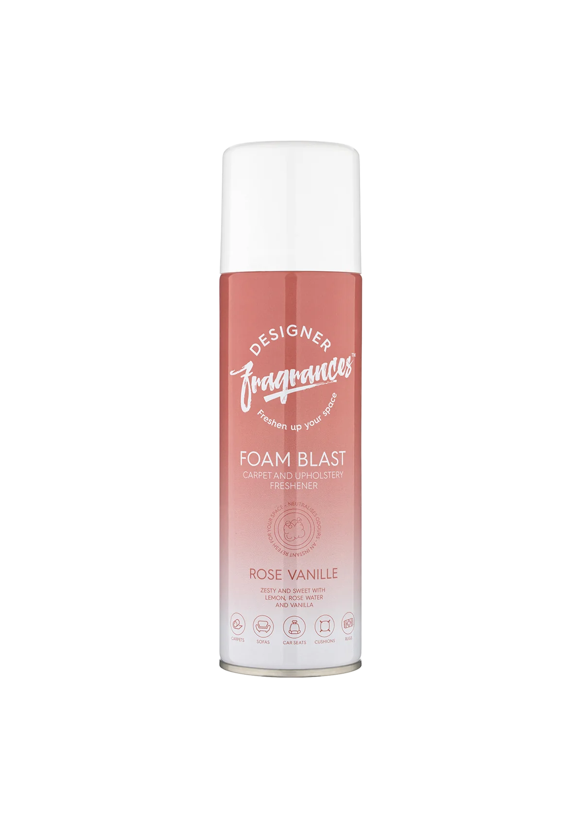 Fragancia de diseño: Explosión de espuma de vainilla y rosa (300 ml)