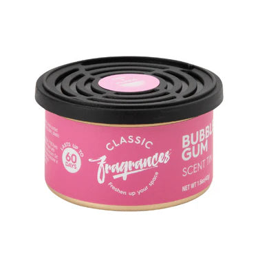 Ambientador en lata con fragancia de chicle de diseñador
