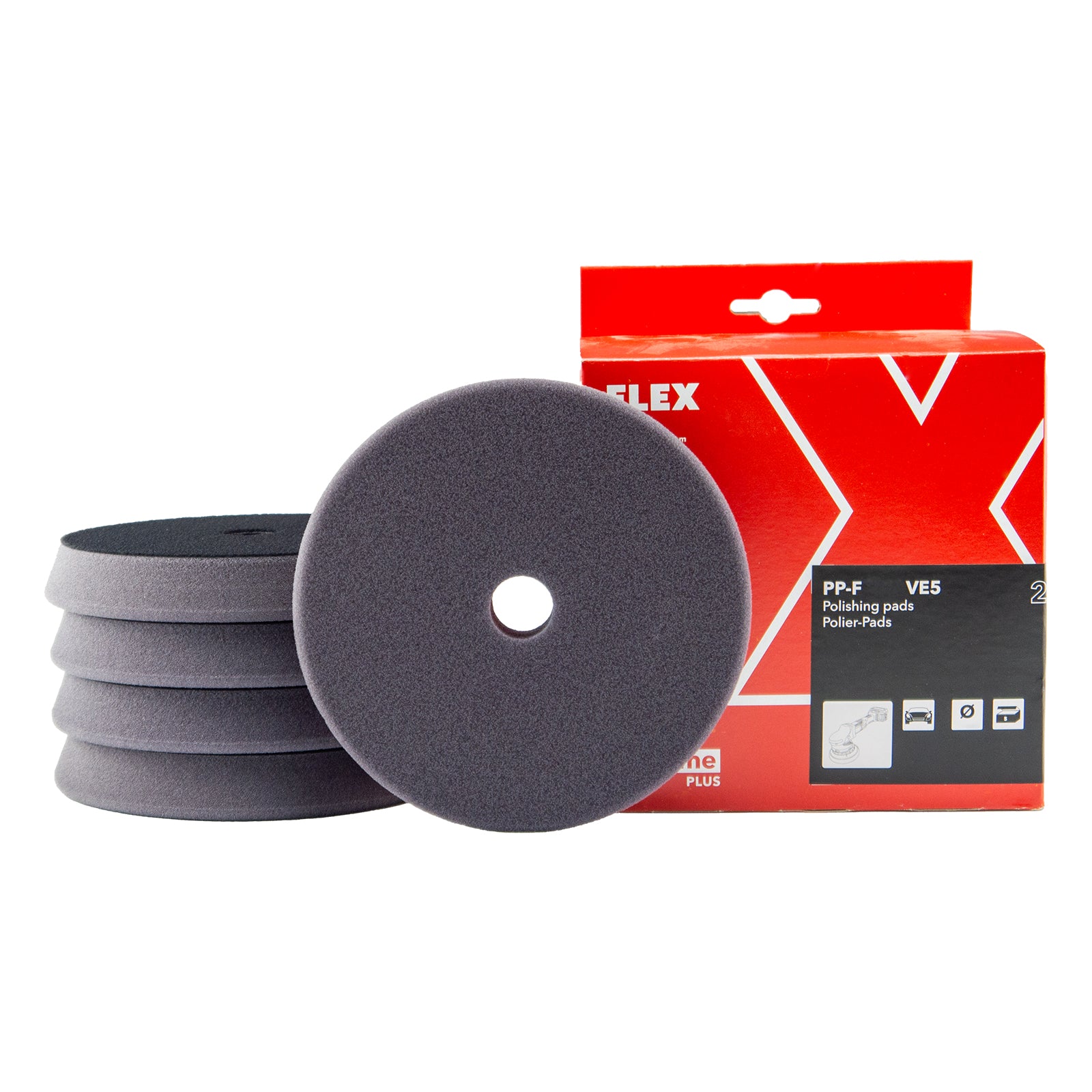 Almohadilla de pulido Flex PP-F 125 VE5 de 125 mm (5"), paquete de 5