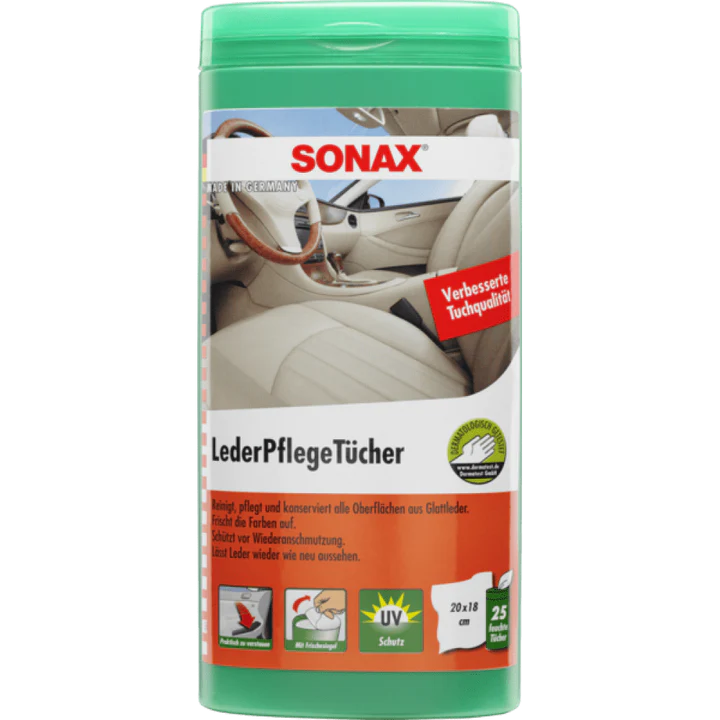 Toallitas para el cuidado del cuero Sonax (caja de 25 unidades)