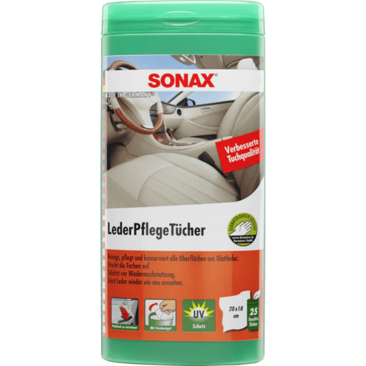 Toallitas para el cuidado del cuero Sonax (caja de 25 unidades)