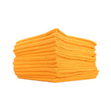 Toalla de microfibra con revestimiento cerámico Edgeless PEARL de The Rag Company, 41 x 41 cm, color naranja (paquete de 12)