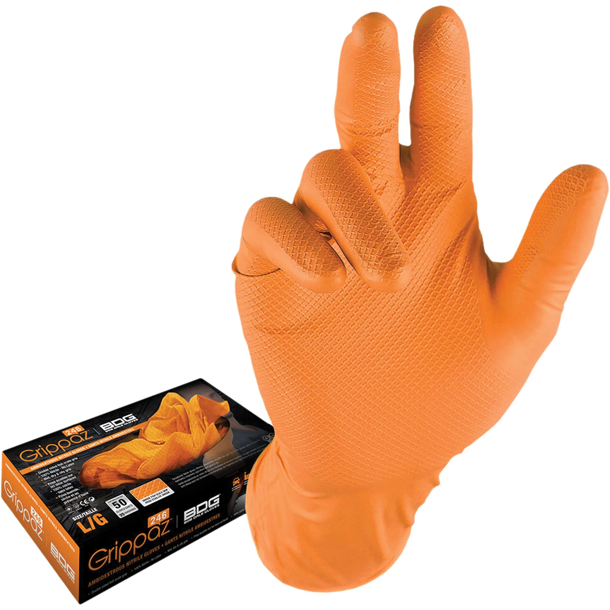 Grippaz Nitrile Fishscale Gloves (50pk)