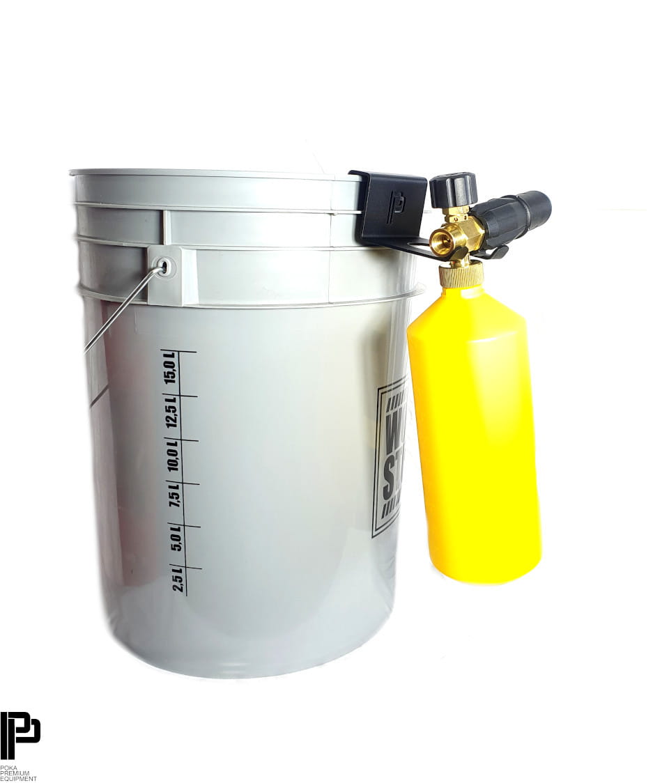 Poka Premium Equipment - Soporte para pulverizador de espuma montado en cubo