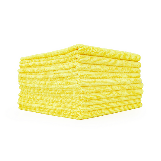 Paños de microfibra Edgeless 300 de The Rag Company (amarillos), paquete de 10