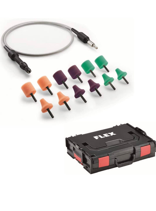 Juego de eje flexible y esponja FLEX FS140 (13 piezas) para Pxe 80 