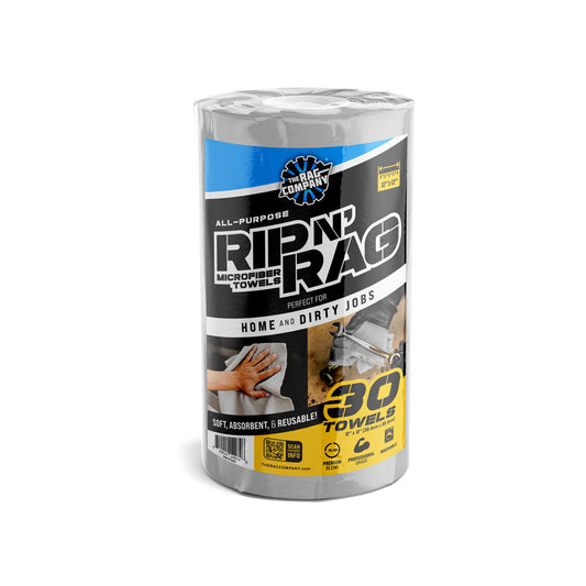 Toallas de microfibra multiusos Rip N' Rag de The Rag Company (rollo de 30)