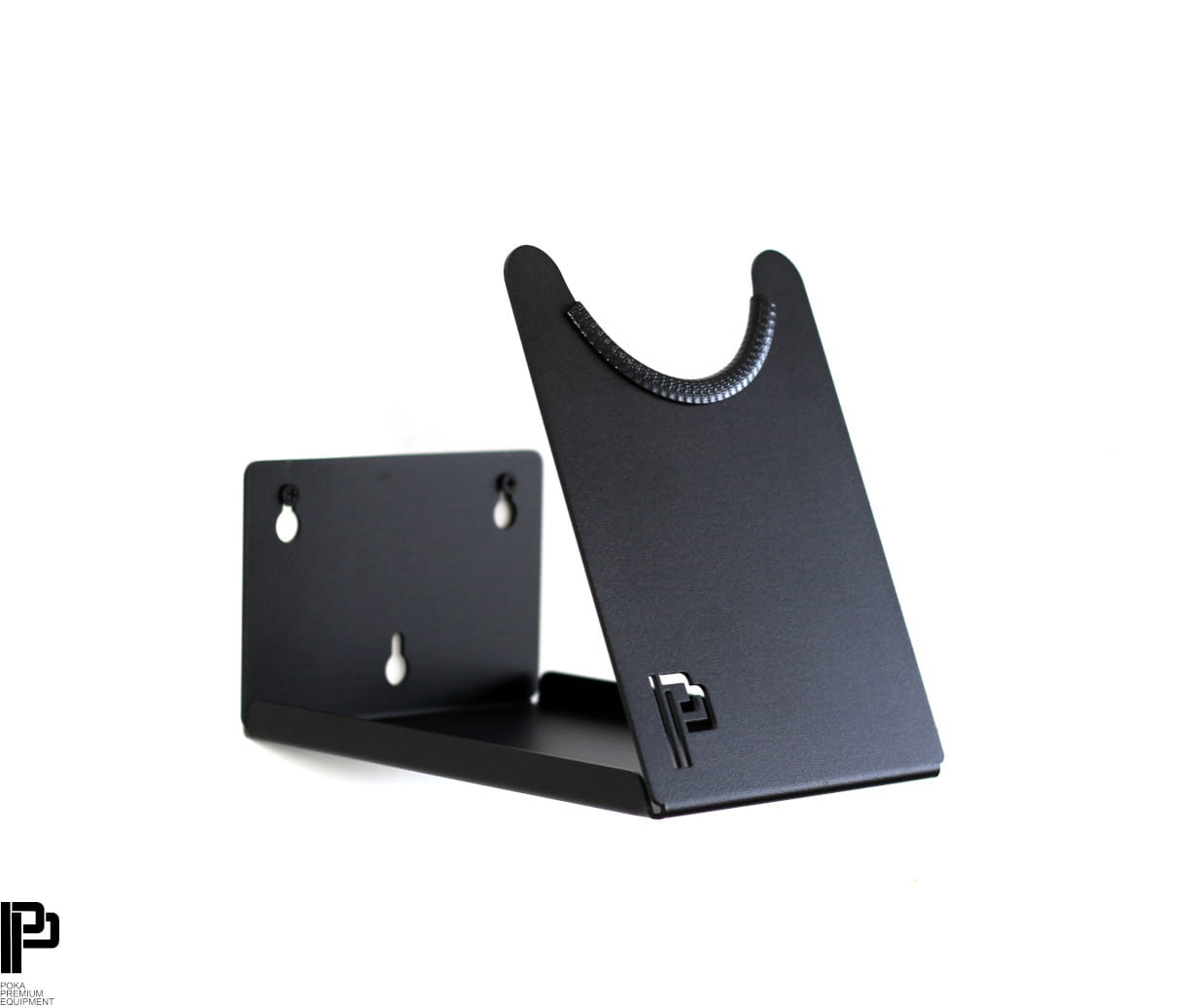 Poka Premium Hanger for one polishing machine with a shelf for batteries
