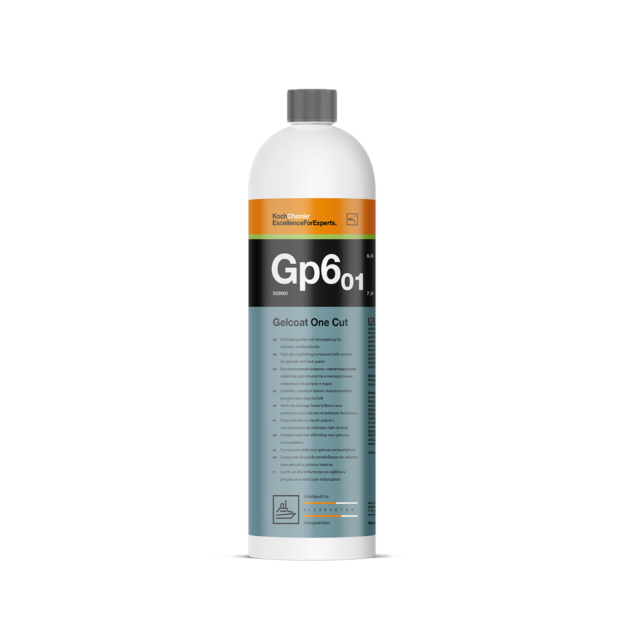 Compuesto de gelcoat de un solo corte con sellador Koch Chemie Marine (Gp601) 1L