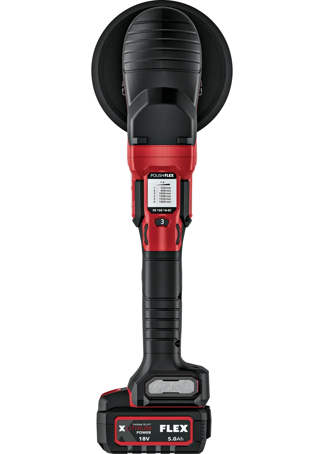 Kit de pulidora rotativa inalámbrica Flex PE de 150 mm y 18 V - NUEVA VERSIÓN
